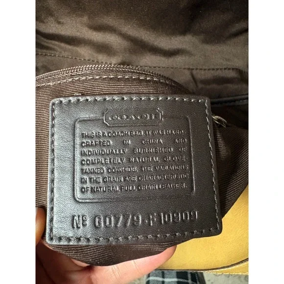 Coach Legacy Buckle Flap Shoulder Bag Tan Brown Leather Silver Hardware - Picture 3 of 9